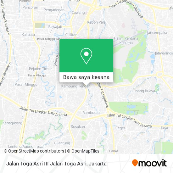 Peta Jalan Toga Asri III Jalan Toga Asri