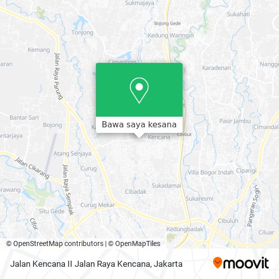 Peta Jalan Kencana II Jalan Raya Kencana