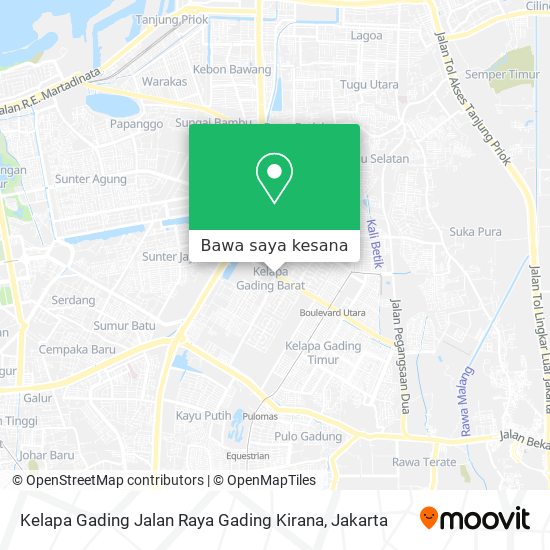 Peta Kelapa Gading Jalan Raya Gading Kirana