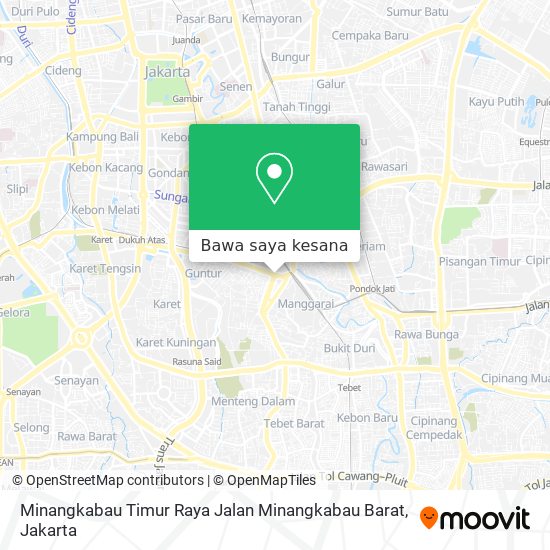 Peta Minangkabau Timur Raya Jalan Minangkabau Barat