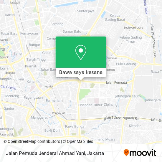 Peta Jalan Pemuda Jenderal Ahmad Yani