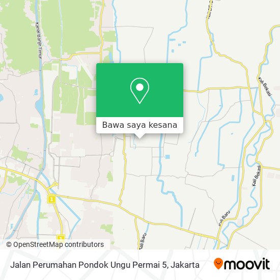 Peta Jalan Perumahan Pondok Ungu Permai 5