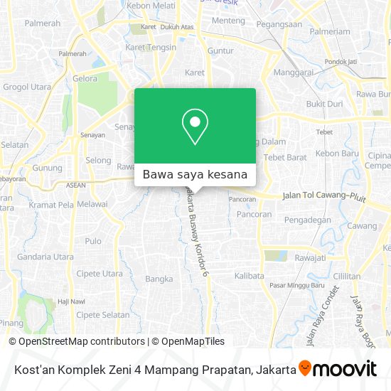 Peta Kost'an Komplek Zeni 4 Mampang Prapatan