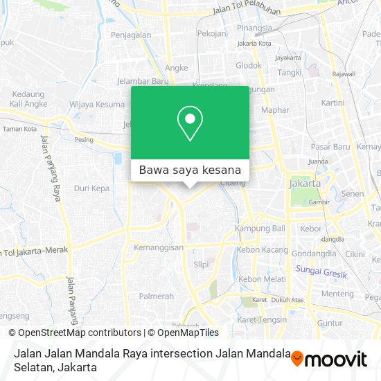 Peta Jalan Jalan Mandala Raya intersection Jalan Mandala Selatan