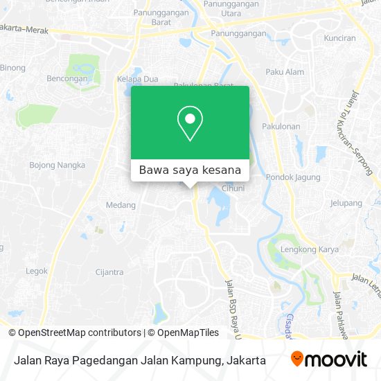 Peta Jalan Raya Pagedangan Jalan Kampung