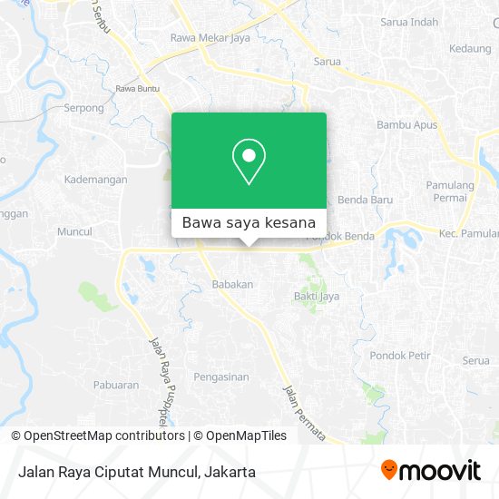 Peta Jalan Raya Ciputat Muncul