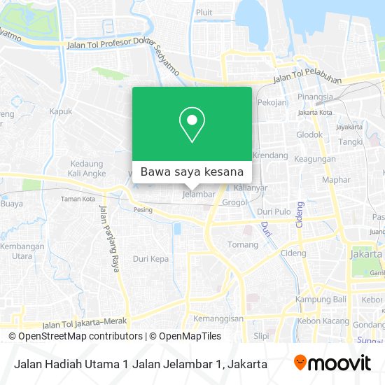 Peta Jalan Hadiah Utama 1 Jalan Jelambar 1