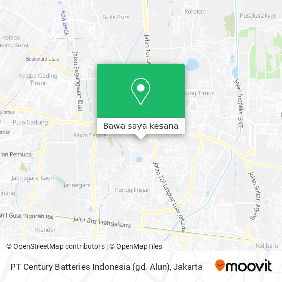Peta PT Century Batteries Indonesia (gd. Alun)