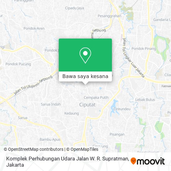 Peta Komplek Perhubungan Udara Jalan W. R. Supratman