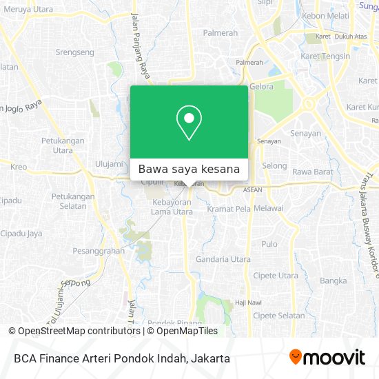 Peta BCA Finance Arteri Pondok Indah