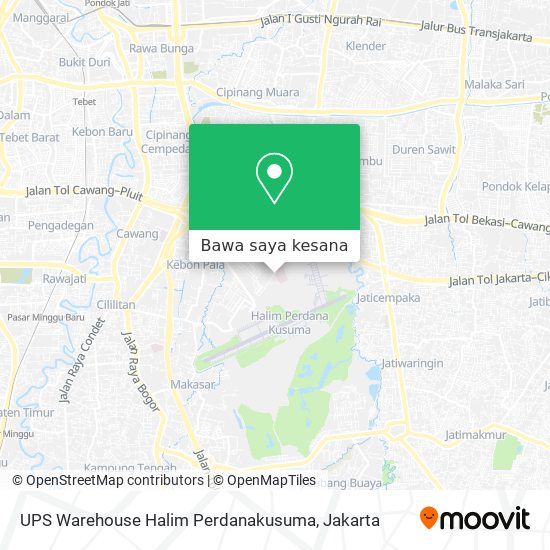 Peta UPS Warehouse Halim Perdanakusuma