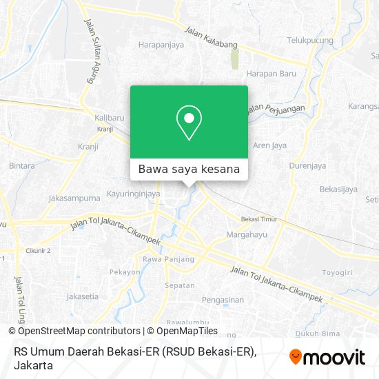 Peta RS Umum Daerah Bekasi-ER (RSUD Bekasi-ER)