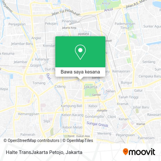 Peta Halte TransJakarta Petojo