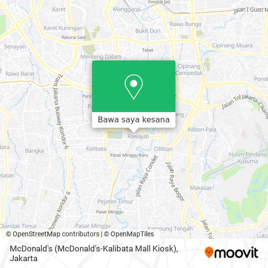 Peta McDonald's (McDonald's-Kalibata Mall Kiosk)