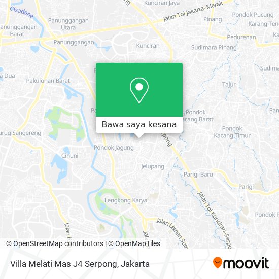 Peta Villa Melati Mas J4 Serpong