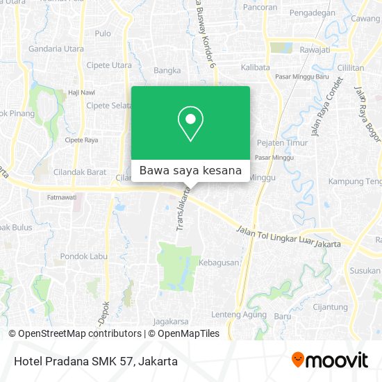 Peta Hotel Pradana SMK 57