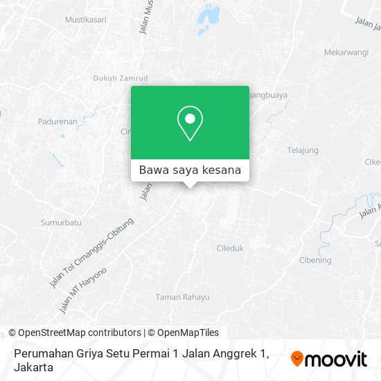 Peta Perumahan Griya Setu Permai 1 Jalan Anggrek 1