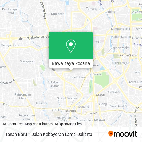 Peta Tanah Baru 1 Jalan Kebayoran Lama