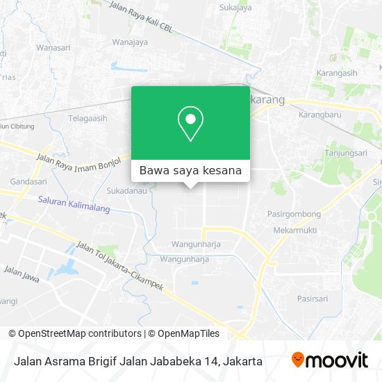 Peta Jalan Asrama Brigif Jalan Jababeka 14