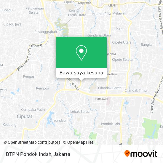 Peta BTPN Pondok Indah