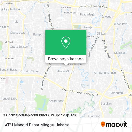 Peta ATM Mandiri Pasar Minggu