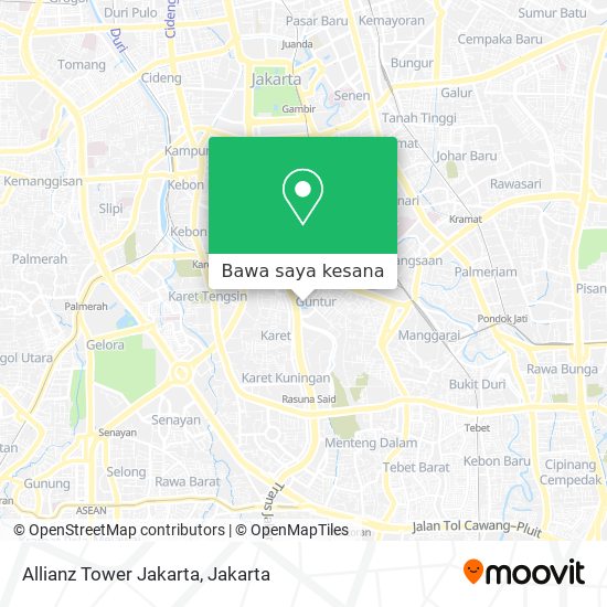 Cara ke Allianz Tower Jakarta di Jakarta Selatan menggunakan Bis atau  Kereta?