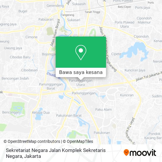 Peta Sekretariat Negara Jalan Komplek Sekretaris Negara