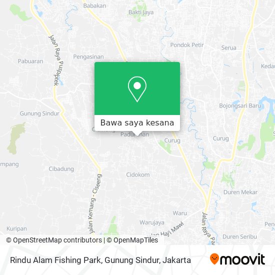 Peta Rindu Alam Fishing Park, Gunung Sindur
