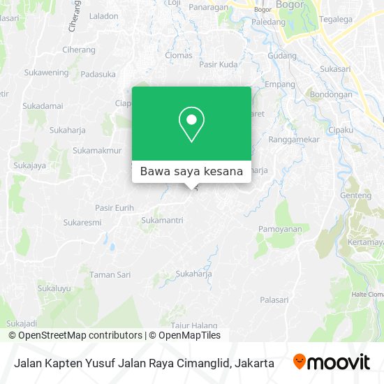 Peta Jalan Kapten Yusuf Jalan Raya Cimanglid