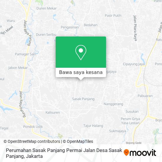 Peta Perumahan Sasak Panjang Permai Jalan Desa Sasak Panjang