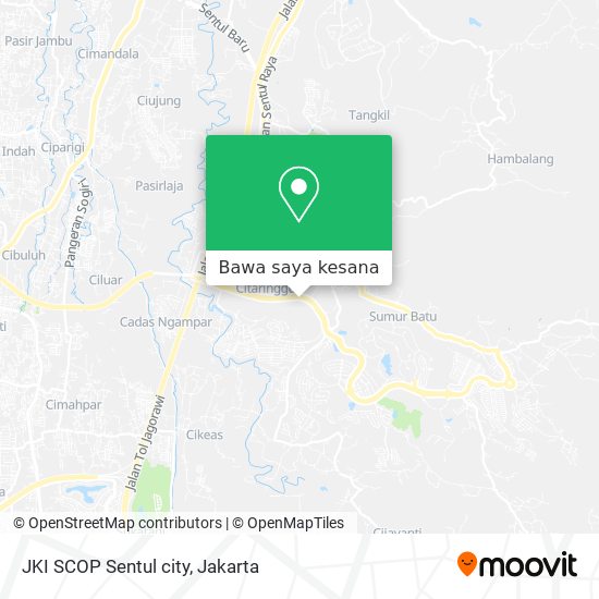 Peta JKI SCOP Sentul city