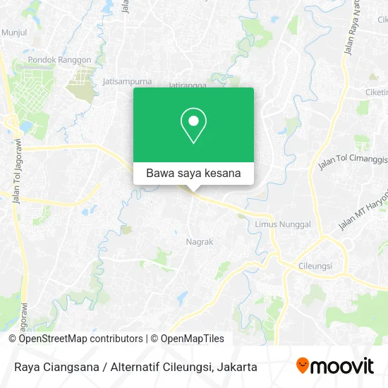 Peta Raya Ciangsana / Alternatif Cileungsi
