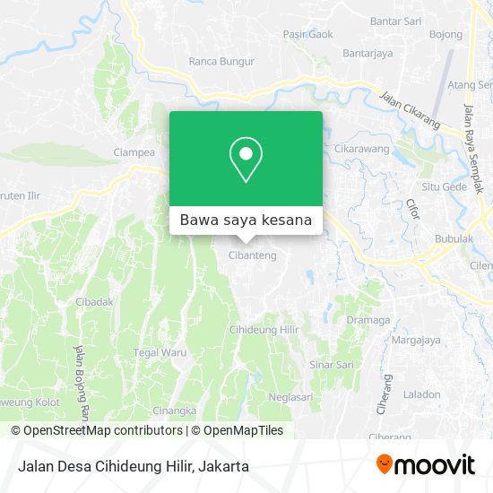 Peta Jalan Desa Cihideung Hilir