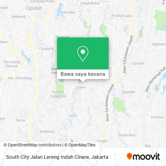 Peta South City Jalan Lereng Indah Cinere