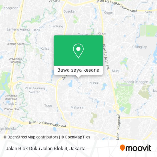 Peta Jalan Blok Duku Jalan Blok 4