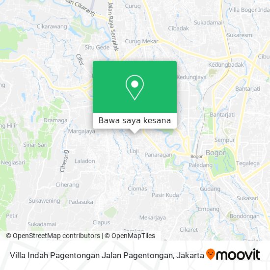 Peta Villa Indah Pagentongan Jalan Pagentongan