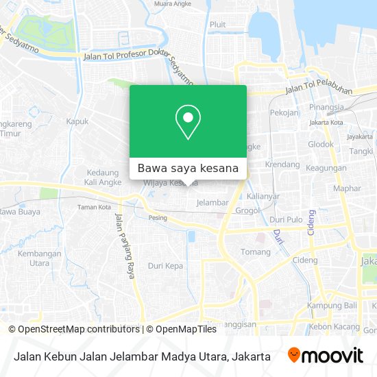 Peta Jalan Kebun Jalan Jelambar Madya Utara