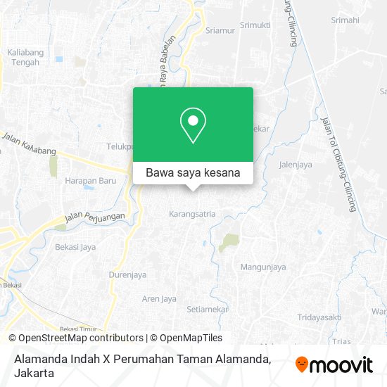 Peta Alamanda Indah X Perumahan Taman Alamanda