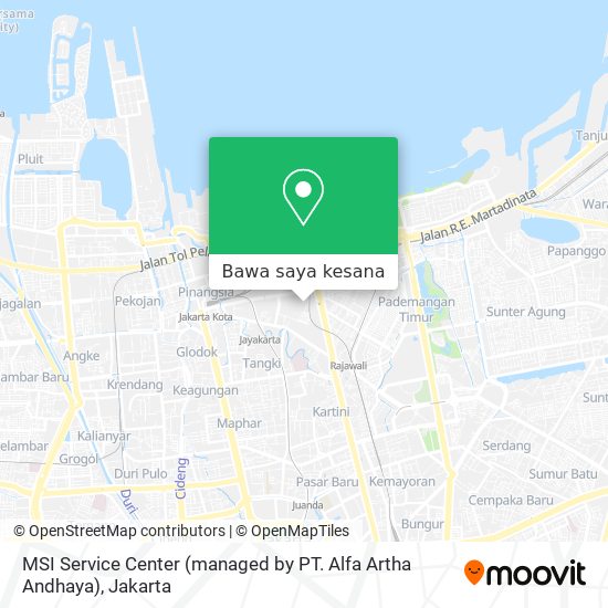Peta MSI Service Center (managed by PT. Alfa Artha Andhaya)