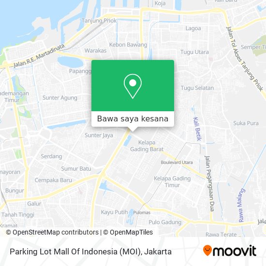 Peta Parking Lot Mall Of Indonesia (MOI)