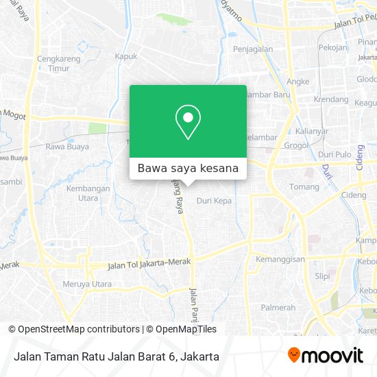 Peta Jalan Taman Ratu Jalan Barat 6