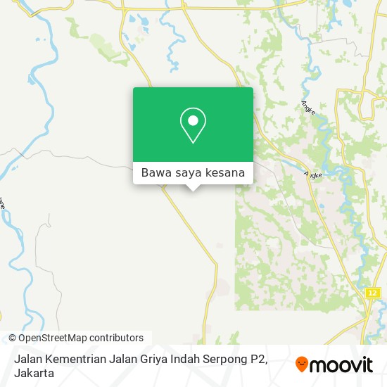 Peta Jalan Kementrian Jalan Griya Indah Serpong P2