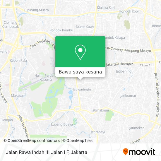 Peta Jalan Rawa Indah III Jalan I F