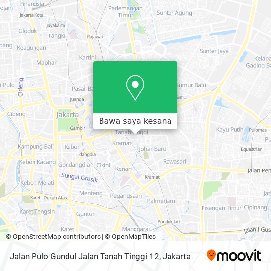 Peta Jalan Pulo Gundul Jalan Tanah Tinggi 12