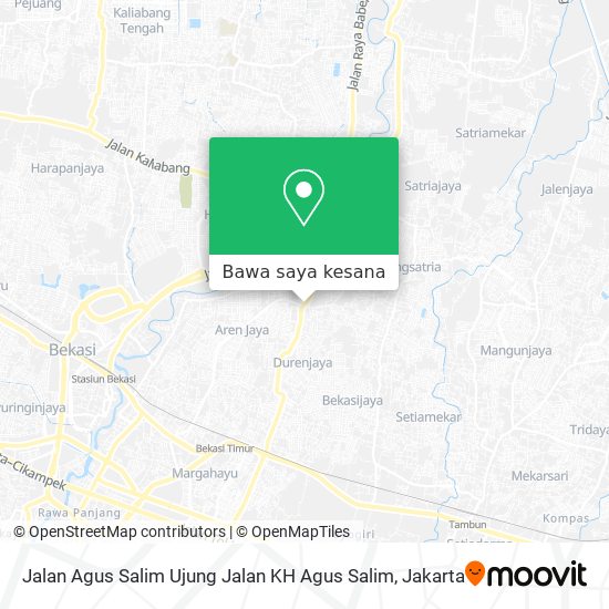 Peta Jalan Agus Salim Ujung Jalan KH Agus Salim