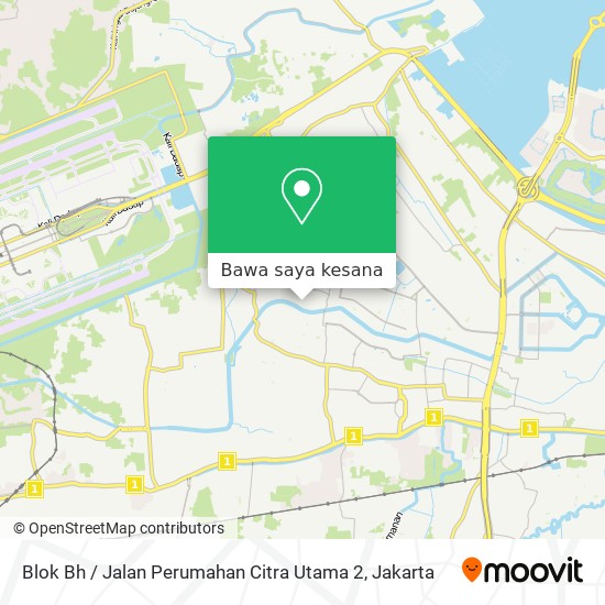 Peta Blok Bh / Jalan Perumahan Citra Utama 2