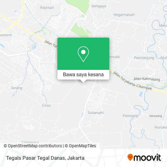 Peta Tegals Pasar Tegal Danas