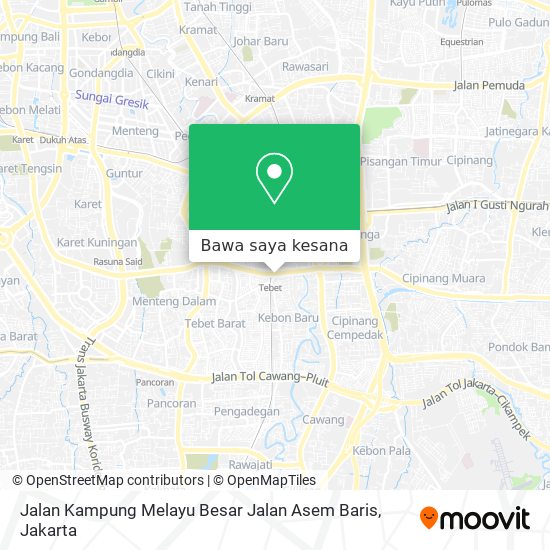 Peta Jalan Kampung Melayu Besar Jalan Asem Baris