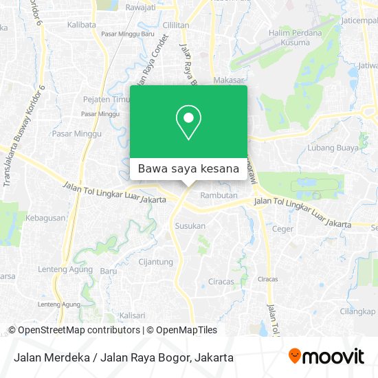 Peta Jalan Merdeka / Jalan Raya Bogor