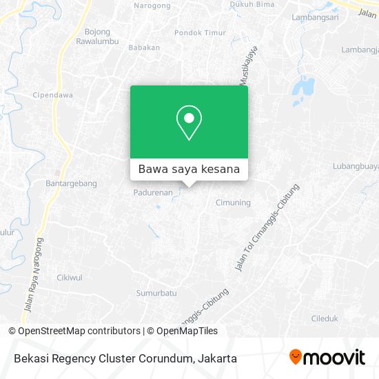 Peta Bekasi Regency Cluster Corundum